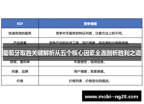 葡萄牙取胜关键解析从五个核心因素全面剖析胜利之道